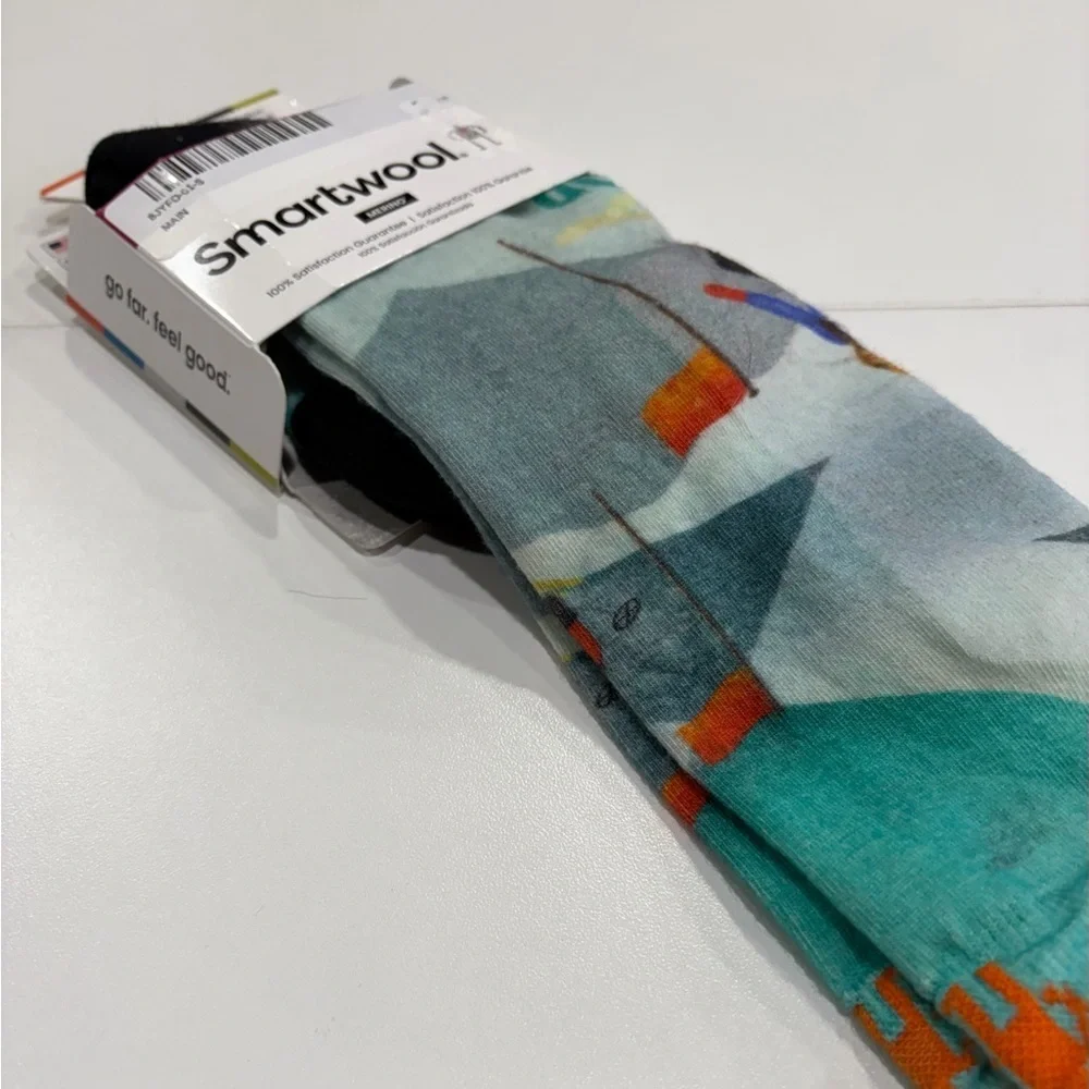 SmartWool Women's Small Targeted Cushion Bunny Print Ski Socks Over the Calf NWT